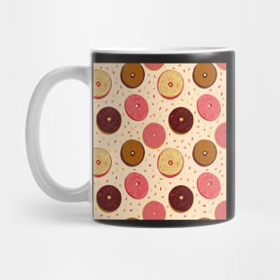 Donut Pattern on Yellow Mug